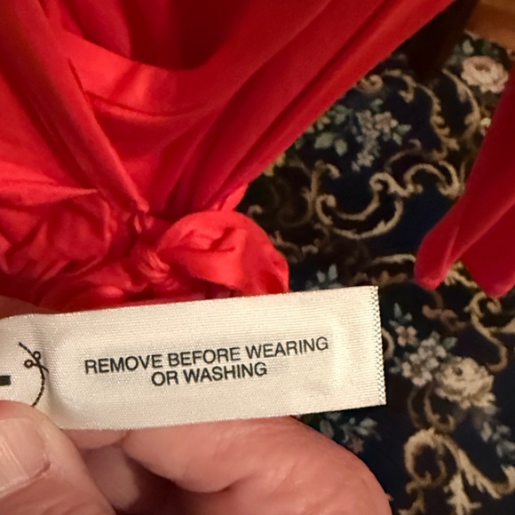 Ann Taylor Vibrant Red Long Sleeve Wrap Dress- NWT-‎ retail 129 - Picture 7 of 7